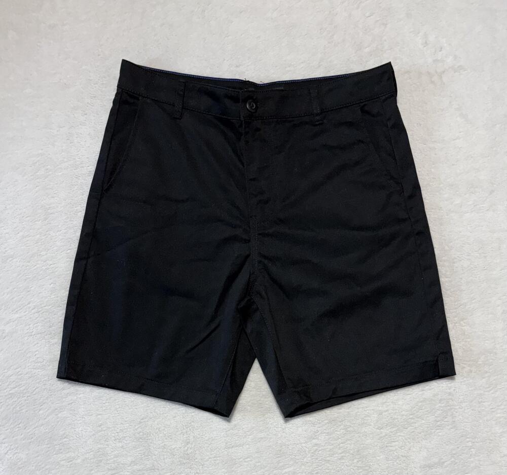 Forever 21 Chino Shorts Mens 31 Black Stretch Casual Flat Front Pockets Summer